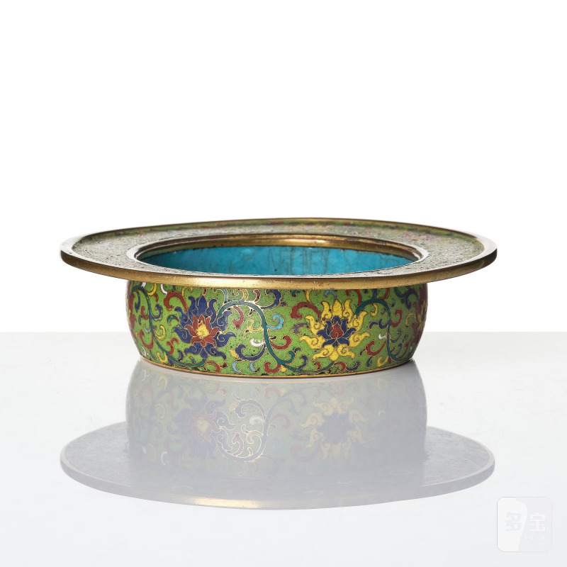 A small cloisonne 'lotus' basin, - 图4